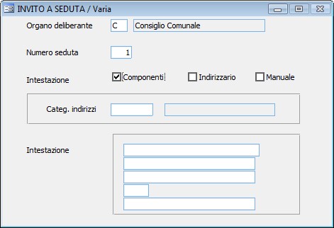 Stampa Inviti a Seduta